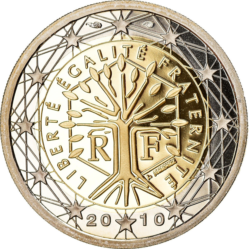 France, 2 Euro, 2010, BE, MS(65-70), Bi-Metallic, KM:1414