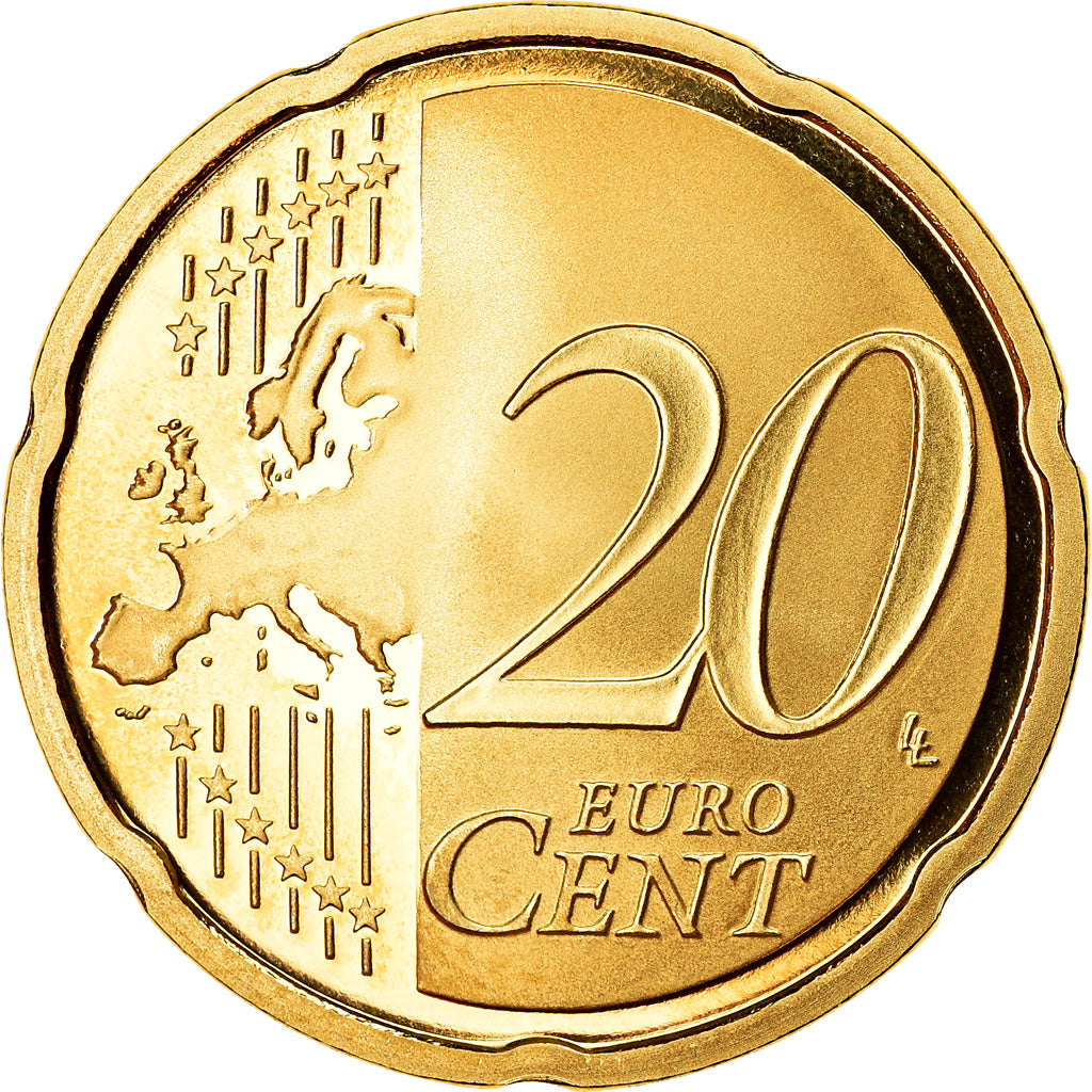 Francja, 20 Euro Cent, 2010, BE, MS(65-70), Mosiądz, KM:1411