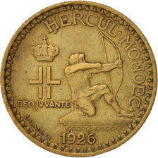 Monaco,Louis II,2 Francs,1926, Poissy,AU(50-53),Alu-Bronze, KM:115,Gadoury MC129