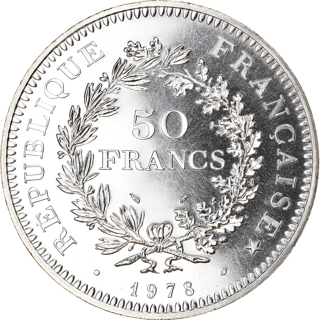 Münze, Frankreich, Hercule, 50 Francs, 1978, Paris, STGL, Silber, KM:941.1