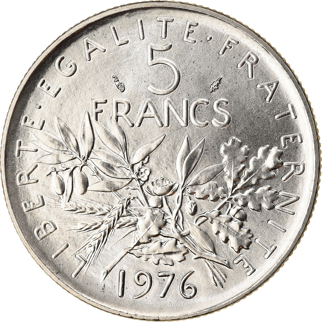 Monnaie, France, Semeuse, 5 Francs, 1976, Paris, FDC, Nickel Clad Copper-Nickel
