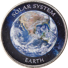 Coin, Azad Jammu and Kashmir, Rupee, 2019, Système solaire - Terre, MS(65-70)