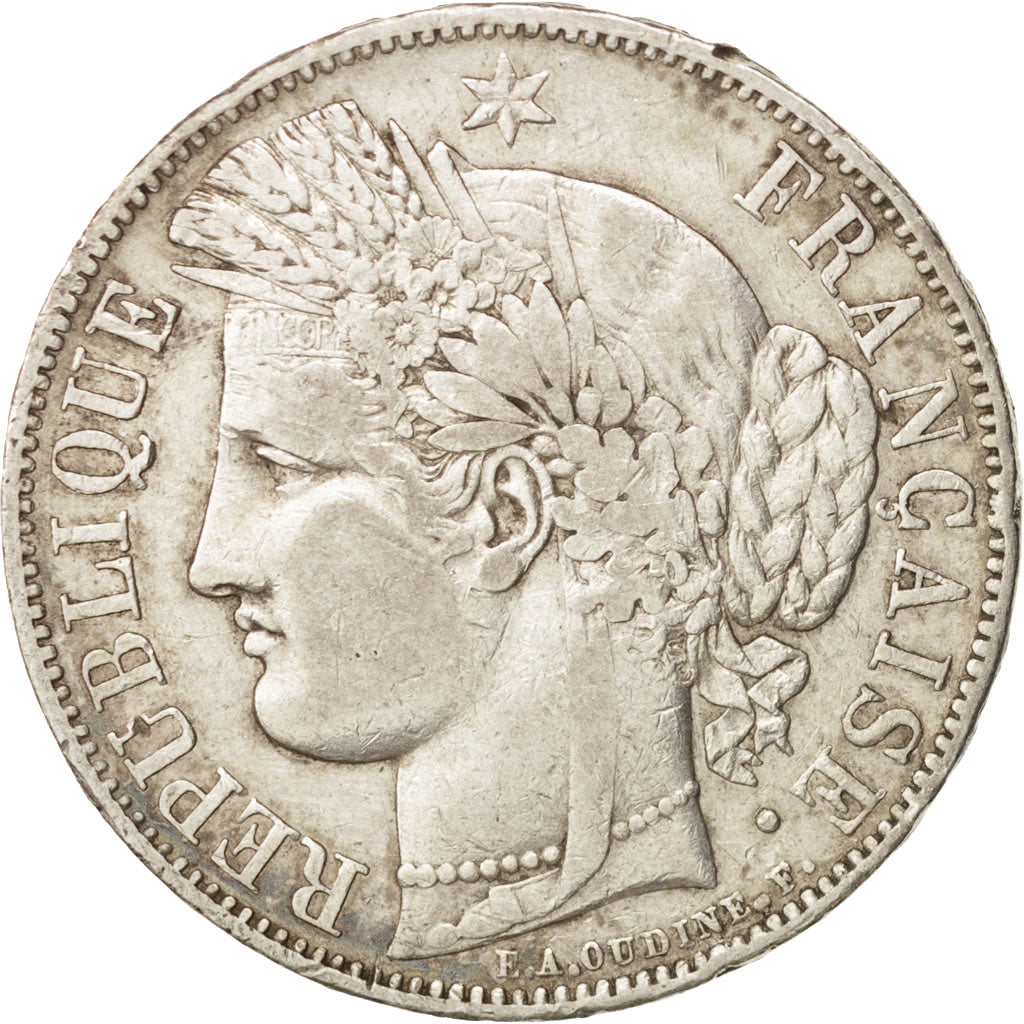 France, Cérès, 5 Francs, 1850, Paris, EF(40-45), Silver, KM:761.1, Gadoury:719
