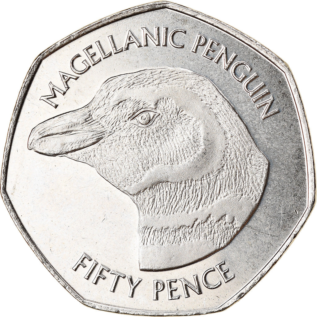 Monnaie, Falkland Islands, 50 Pence, 2018, Pingouins - Manchot de Magellan, FDC