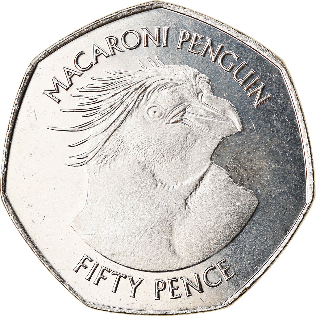 Coin, Falkland Islands, 50 Pence, 2018, Pingouins - Manchot Macaroni, MS(65-70)