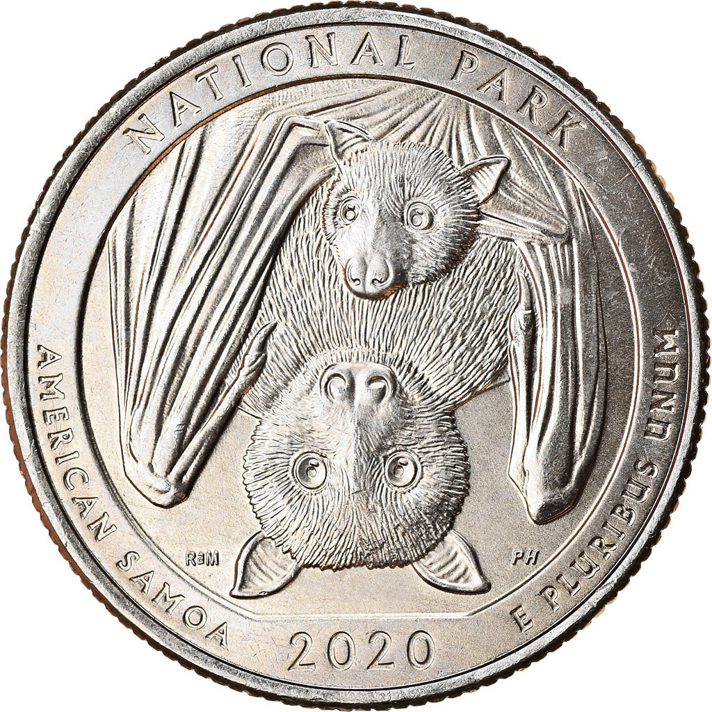 Coin, United States, Quarter, 2020, Philadelphia, American Samoa National Park