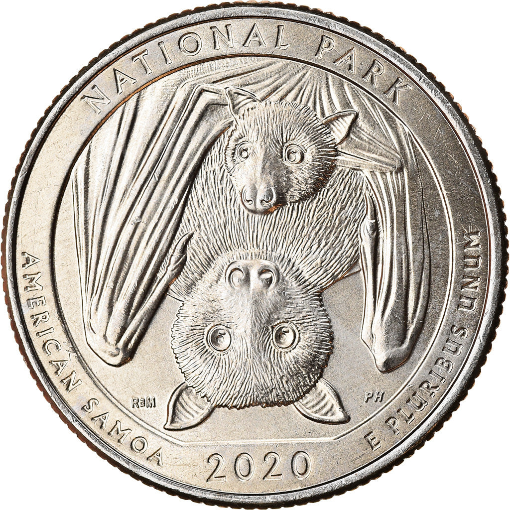 Coin, United States, Quarter, 2020, Philadelphia, American Samoa National Park