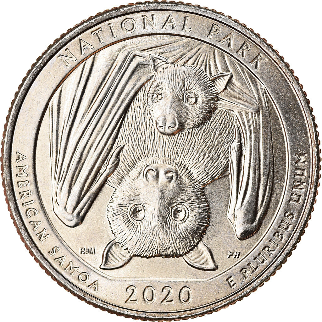 Coin, United States, Quarter, 2020, Denver, American Samoa National Park