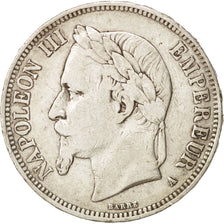 France, Napoleon III, 5 Francs, 1869, Paris, VF(30-35), KM 799.1, Gadoury 739