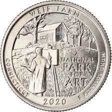 Monnaie, États-Unis, Quarter, 2020, San Francisco, Weir farm - Connecticut