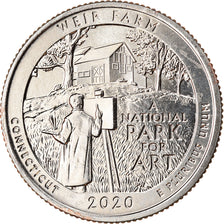 Monnaie, États-Unis, Quarter, 2020, San Francisco, Weir farm - Connecticut