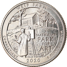 Monnaie, États-Unis, Quarter, 2020, San Francisco, Weir farm - Connecticut
