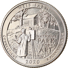 Monnaie, États-Unis, Quarter, 2020, San Francisco, Weir farm - Connecticut