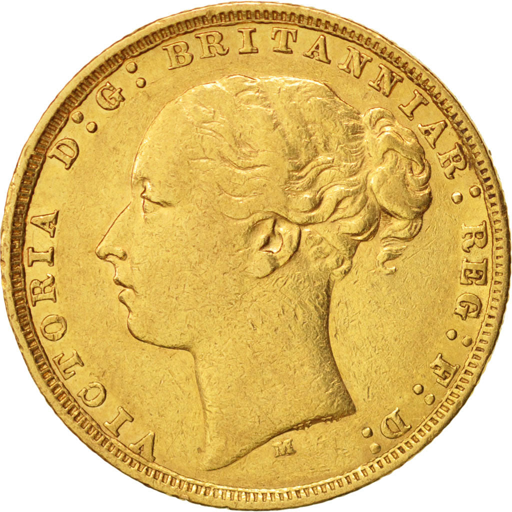 Australia, Victoria, Sovereign, 1881, Melbourne, EF(40-45), Gold, KM:7