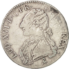 France,Louis XVI,Écu aux branches d'olivier,1784,Paris,VF(20-25),KM 564.1