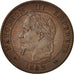 France, Napoleon III, 2 Centimes, 1862, Bordeaux,AU(50-53),KM 797.3, Gadoury 104