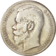 Russie, Nicholas II, Rouble, 1898, St. Petersburg, TB, Argent, KM:59.3