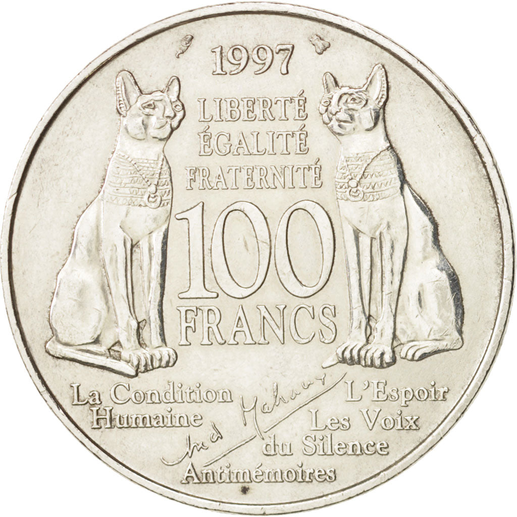 France, André Malraux, 100 Francs, 1997, TTB+, Argent, KM:1188, Gadoury:954