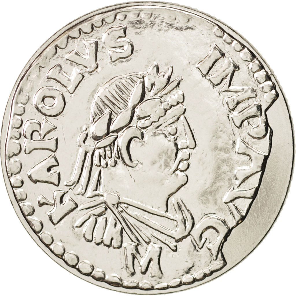France, Denier de Charlemagne, 5 Francs, 2000, Paris, MS(64),KM 1223,Gadoury 779