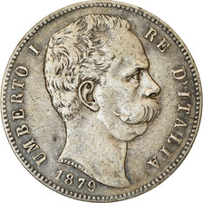 Coin, Italy, Umberto I, 5 Lire, 1879, Rome, EF(40-45), Silver, KM:20