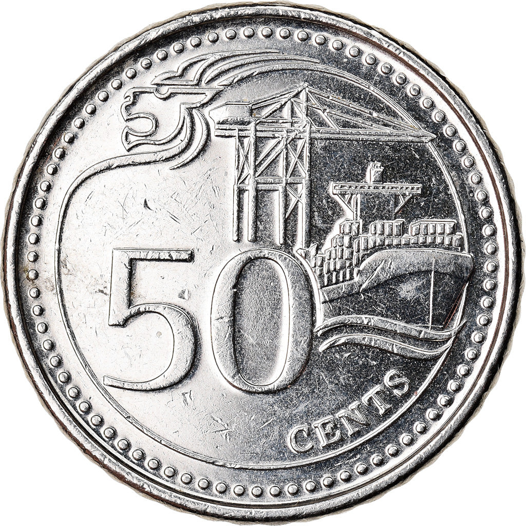 Münze, Singapur, 50 Cents, 2013, Singapore Mint, SS+, Copper-nickel