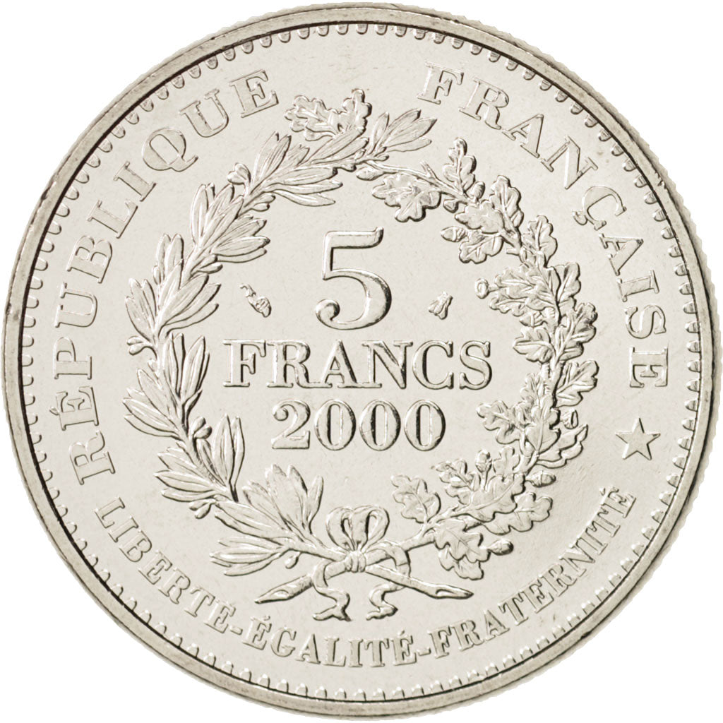 France, Franc d'Henri III, 5 Francs, 2000, Paris, MS(64), KM 1963,Gadoury 782