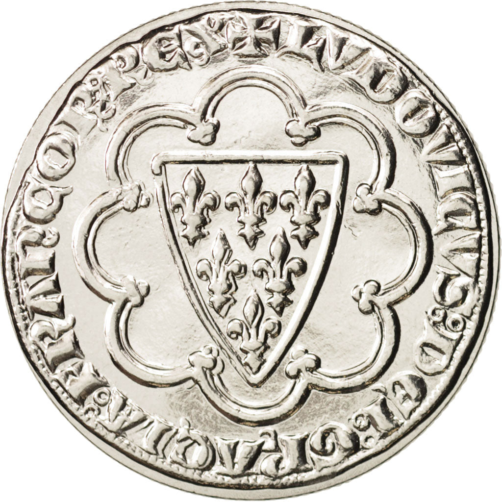 France, Écu de Saint Louis, 5 Francs, 2000, Paris, MS(64), KM 1224,Gadoury 780