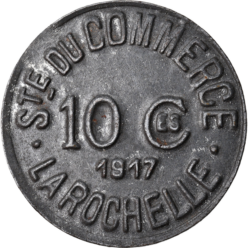 Coin, France, Société du Commerce, La Rochelle, 10 Centimes, 1917, EF(40-45)