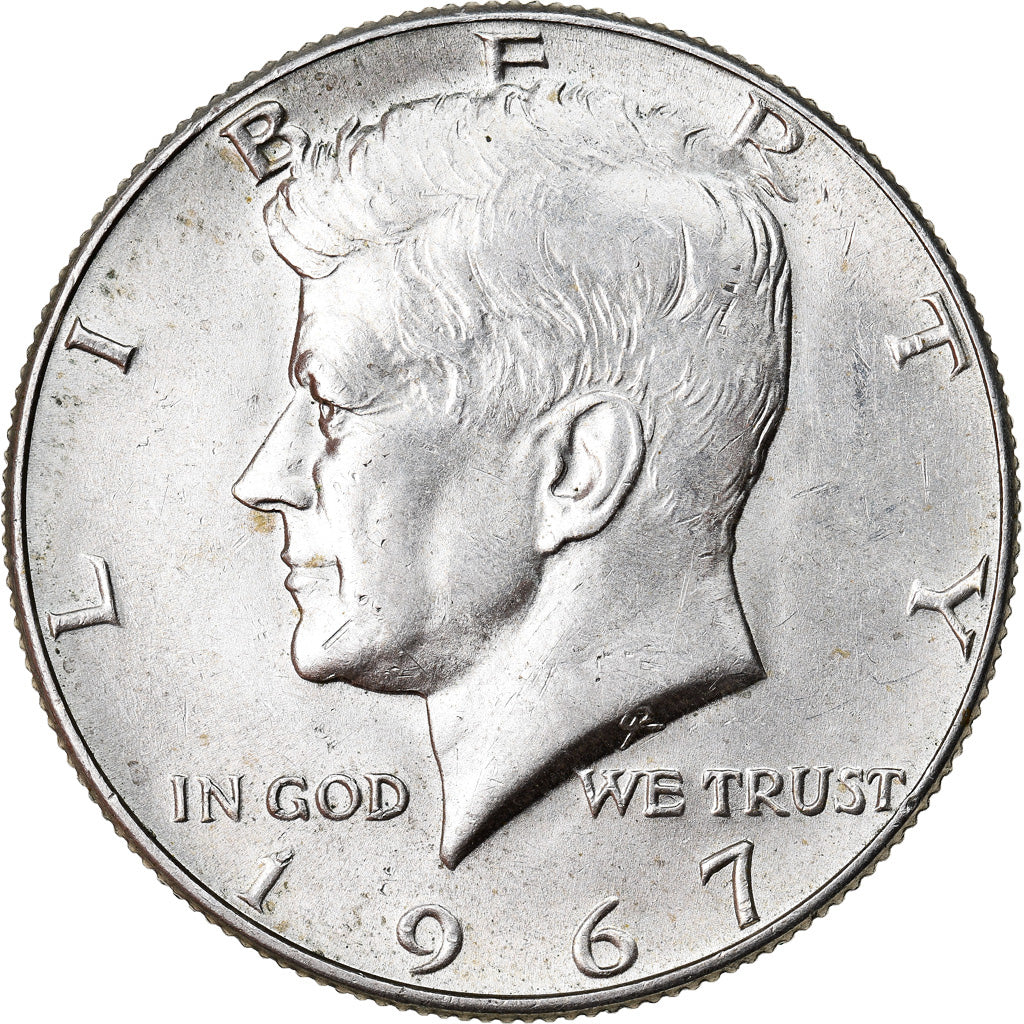 Coin, United States, Kennedy Half Dollar, Half Dollar, 1967, U.S. Mint