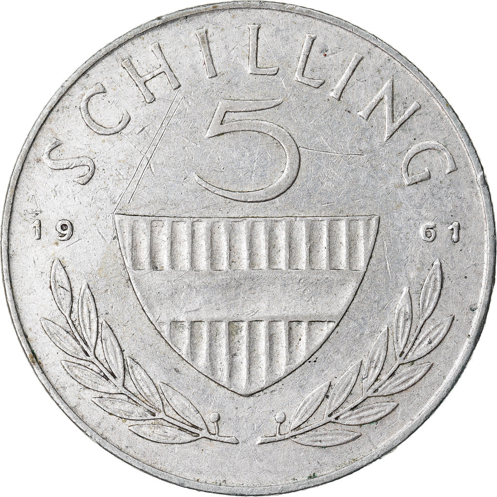 Moneta, Austria, 5 Schilling, 1961, BB, Argento, KM:2889