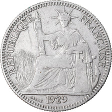 Coin, FRENCH INDO-CHINA, 10 Cents, 1929, Paris, VF(20-25), Silver, KM:16.1