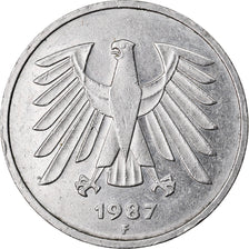 Coin, GERMANY - FEDERAL REPUBLIC, 5 Mark, 1987, Stuttgart, EF(40-45)