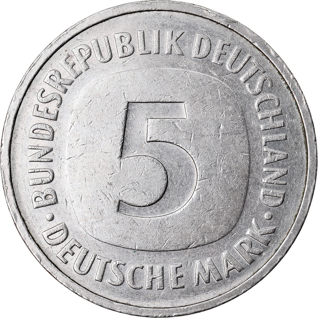 Coin, GERMANY - FEDERAL REPUBLIC, 5 Mark, 1987, Stuttgart, EF(40-45)