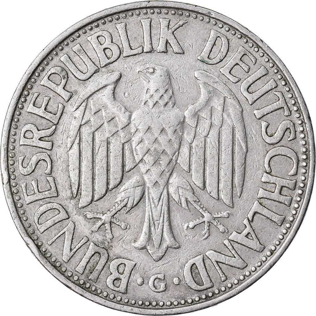 Moneda, ALEMANIA - REPÚBLICA FEDERAL, Mark, 1956, Karlsruhe, MBC, Cobre -
