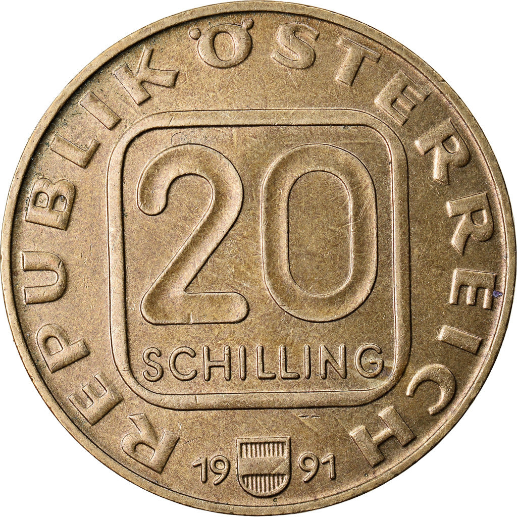 Moneta, Austria, 20 Schilling, 1991, SPL-, Rame-alluminio-nichel, KM:2995.1