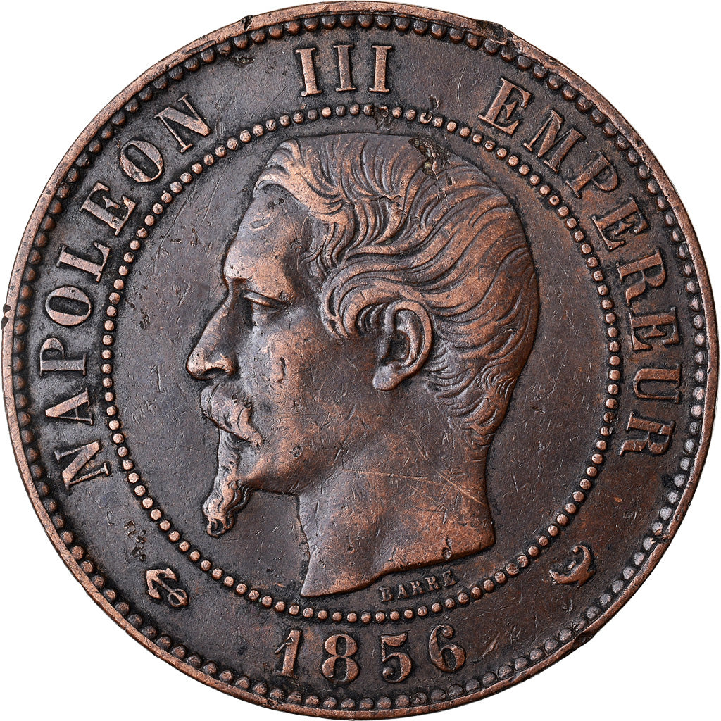 Moneta, Francia, Napoleon III, Napoléon III, 10 Centimes, 1856, Lille, BB+