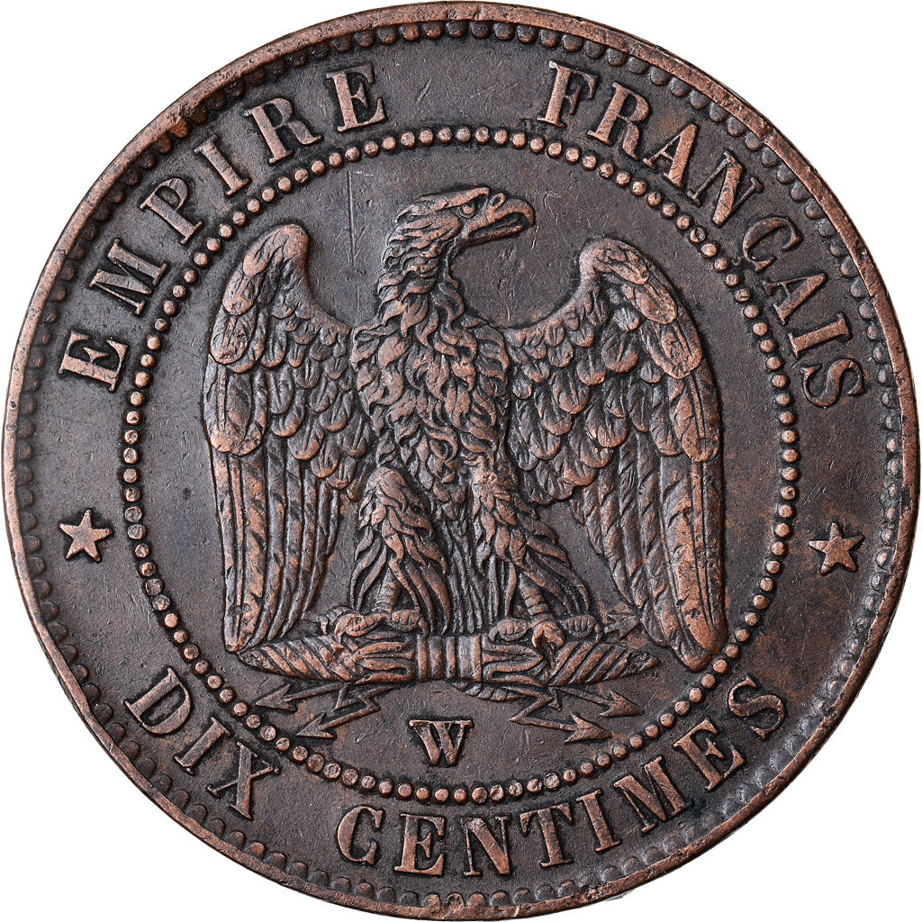Moneta, Francia, Napoleon III, Napoléon III, 10 Centimes, 1856, Lille, BB+