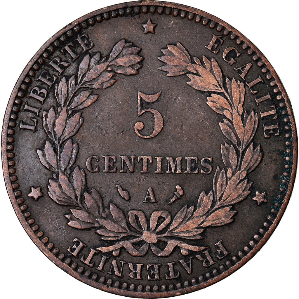Coin, France, Cérès, 5 Centimes, 1897, Paris, EF(40-45), Bronze, KM:821.1
