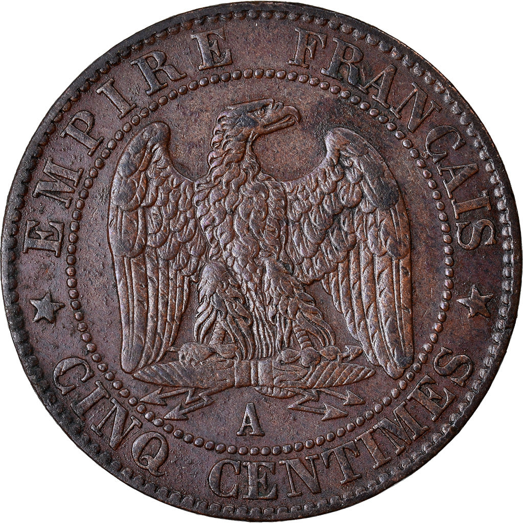 Moneta, Francia, Napoleon III, Napoléon III, 5 Centimes, 1856, Paris, BB+