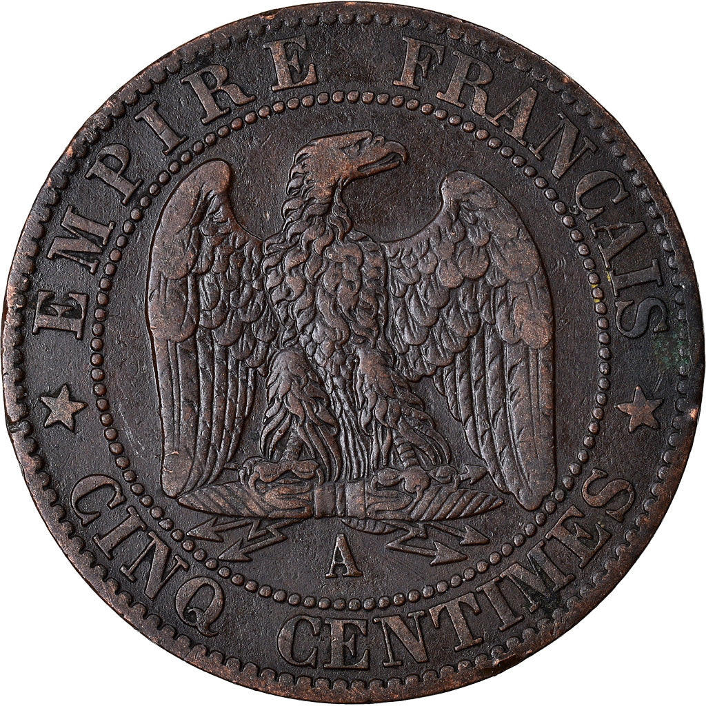 Coin, France, Napoleon III, Napoléon III, 5 Centimes, 1861, Paris, VF(20-25)