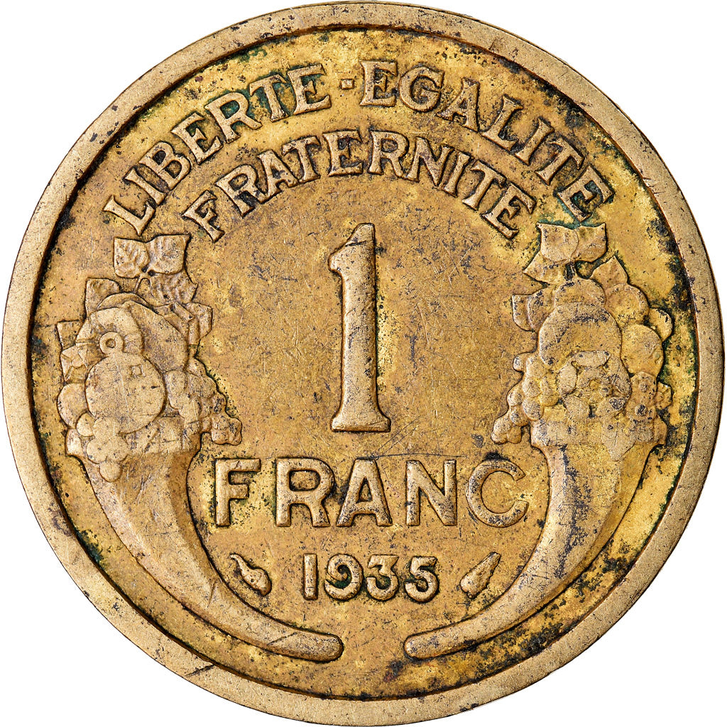 Moeda, França, Morlon, Franc, 1935, Paris, VF(30-35), Alumínio-Bronze, KM:885