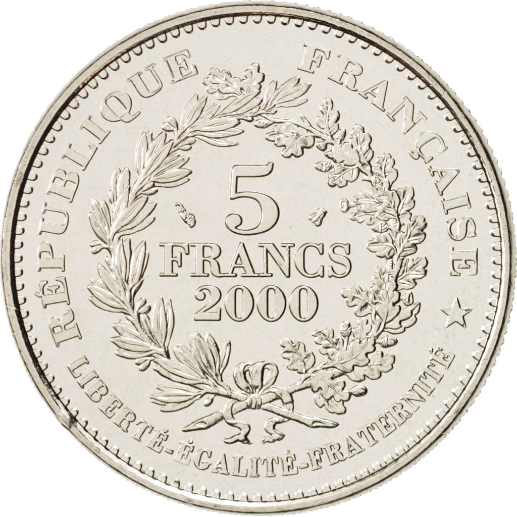 France, Marianne révolutionnaire, 5 Francs, 2000, Paris,SPL+,KM 1965,Gadoury 784