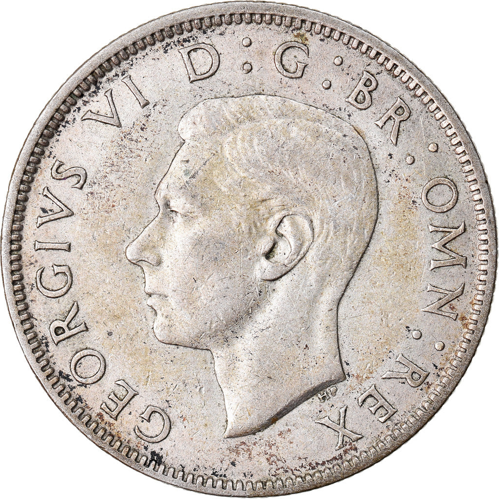 Moneda, Gran Bretaña, George VI, Florin, Two Shillings, 1942, MBC, Plata