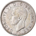 Moeda, Grã-Bretanha, George VI, Florin, Two Shillings, 1942, EF(40-45), Prata