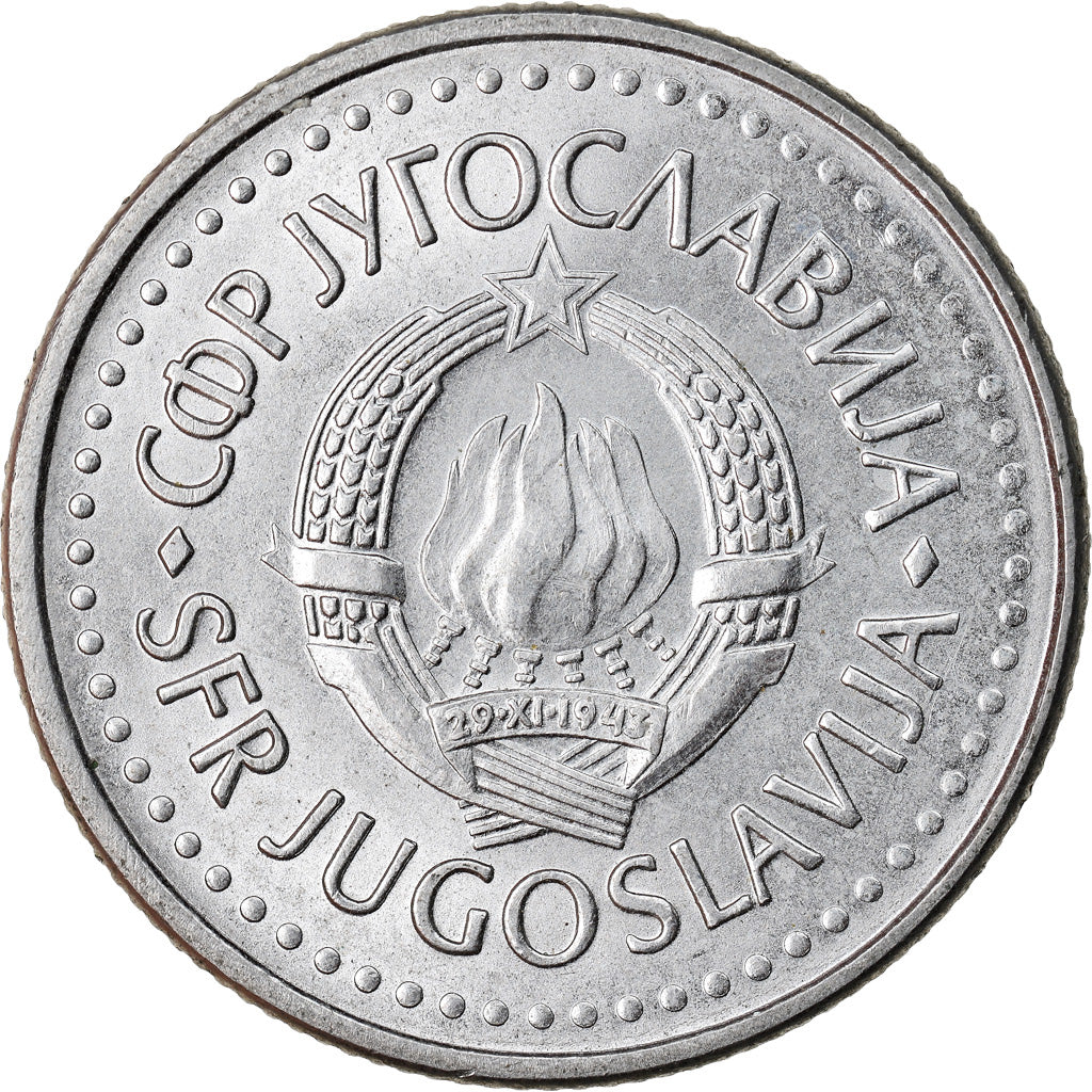 Coin, Yugoslavia, 10 Dinara, 1984, AU(50-53), Copper-nickel, KM:89