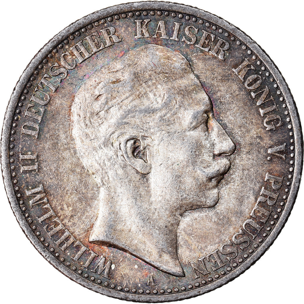 Coin, German States, PRUSSIA, Wilhelm II, 2 Mark, 1905, Berlin, AU(55-58)
