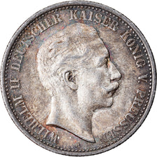 Moeda, Estados Alemães, PRUSSIA, Wilhelm II, 2 Mark, 1905, Berlin, AU(55-58)