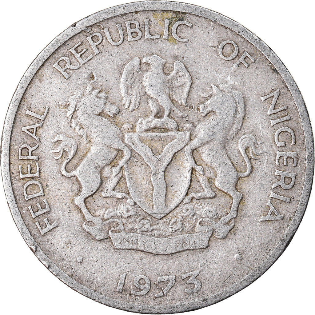 Monnaie, Nigéria, Elizabeth II, 10 Kobo, 1973, TB+, Copper-nickel, KM:10.1