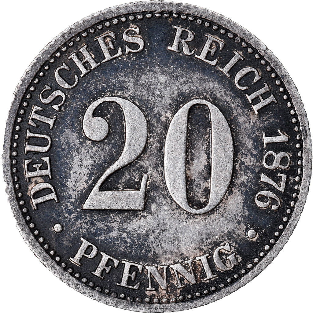 Coin, GERMANY - EMPIRE, Wilhelm I, 20 Pfennig, 1876, Hannover, EF(40-45)