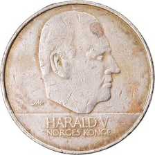 Moneta, Norwegia, Harald V, 20 Kroner, 2002, VF(30-35), Mosiądz niklowy, KM:453